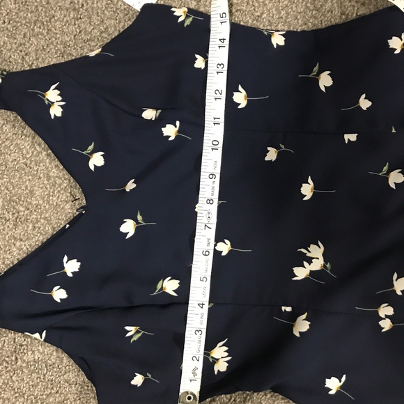 Siena Sky- Navy Blue Floral Dress - Picture 6 of 7